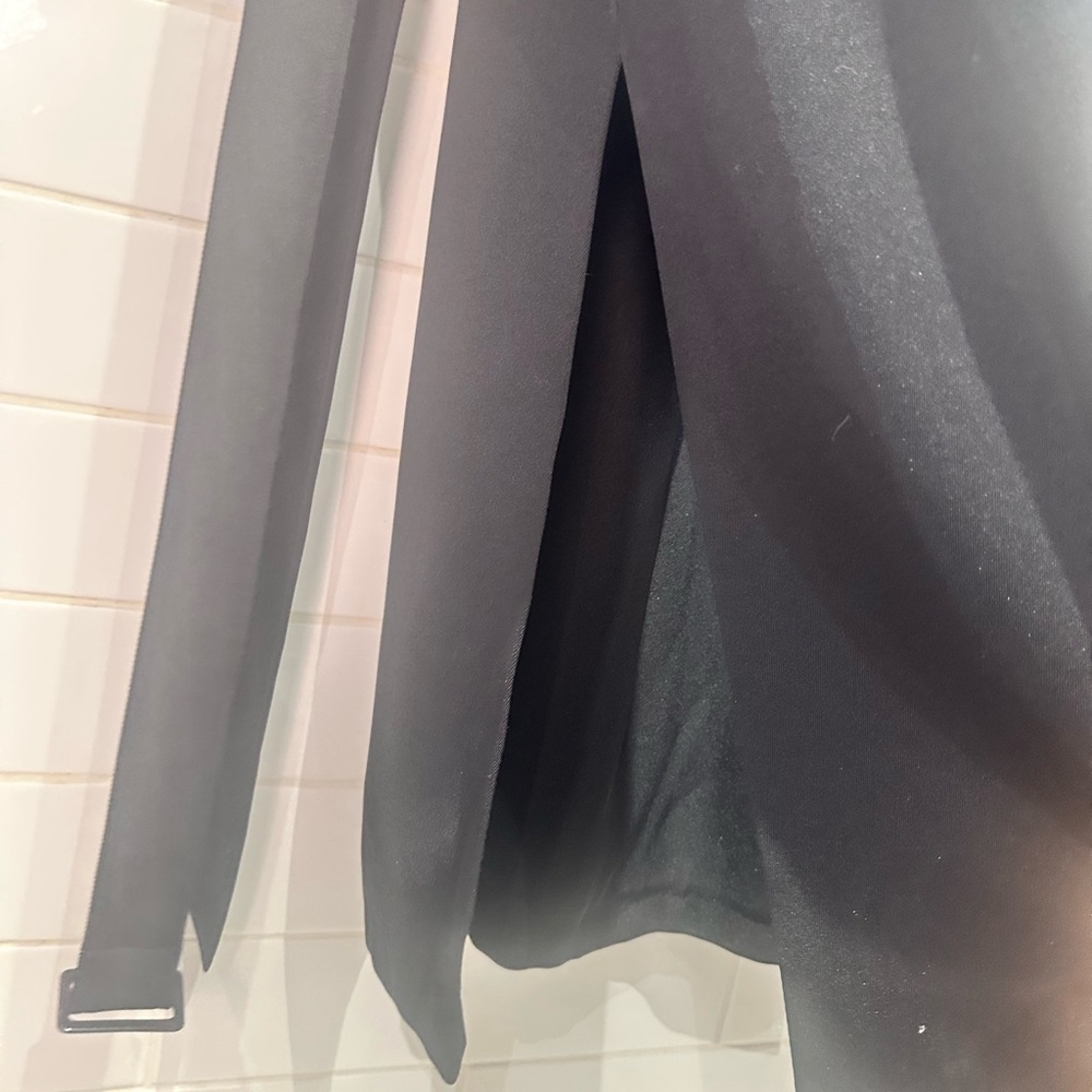 Apropos par Acorable Junior Black Long Trench Coat w/ Side Slits | 13/14 - Picture 7 of 8